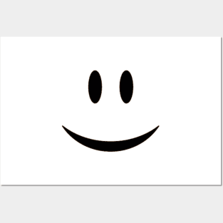 HAPPY FACE - CARTOON - MINIMALIST - EMOJI Posters and Art